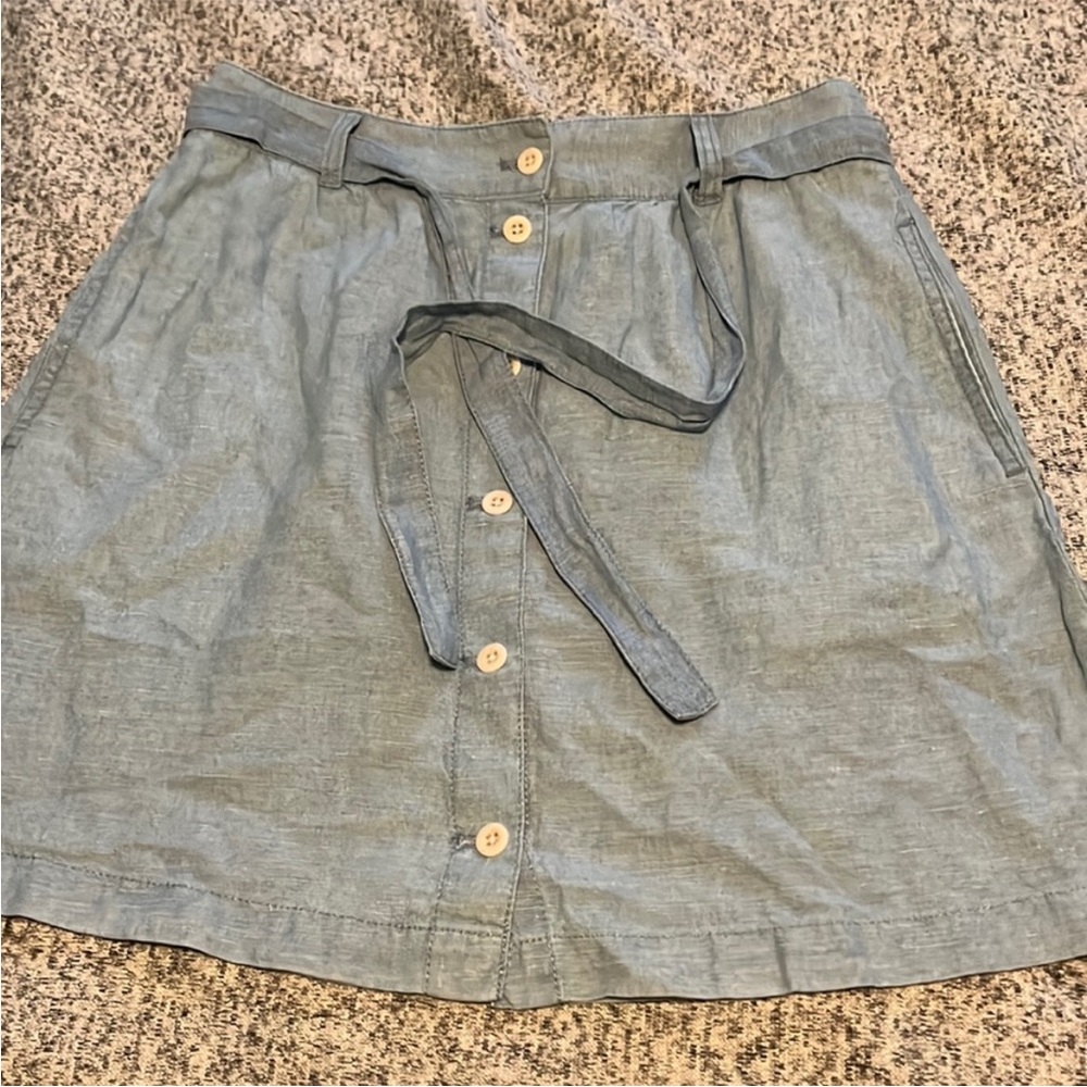 Madewell Chambray Button-Front Mini Skirt - Picture 4 of 8